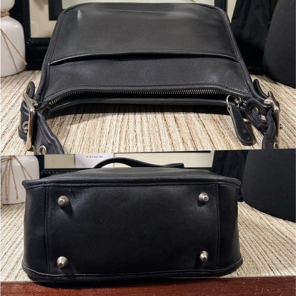 ❤️SOLD❤️Vintage Coach Black Legacy Zip Bag #9966 - Picture 6 of 10